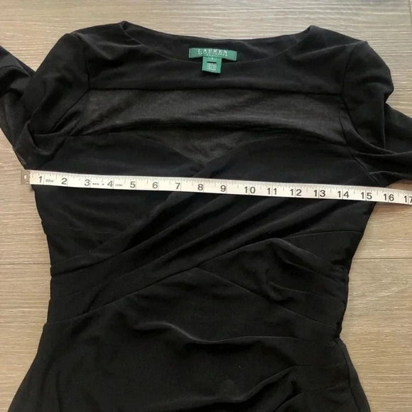 Lauren Ralph Lauren Dress Green Label Black Dress Size 2 - Picture 6 of 14